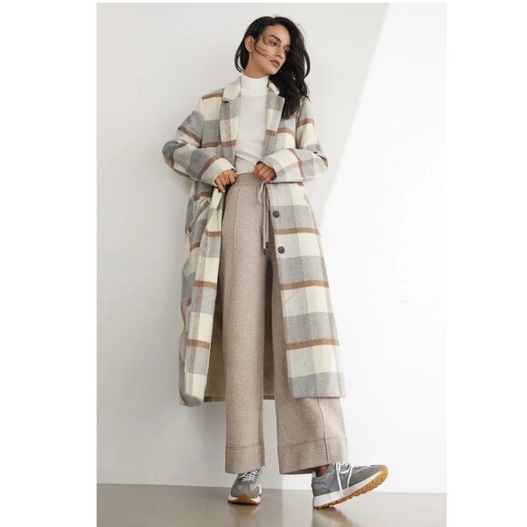 J.ING Jackets & Blazers - J.ING Alaine Plaid Oversized Trench Coat